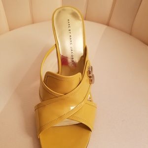 Yellow High Heel Mule